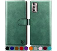 SUANPOT per PU Moto G 5G Custodia Portafoglio (Verde Mare)