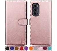 SUANPOT per PU Motorola Edge 2022 5G Custodia a portafoglio Oro rosa