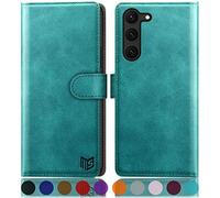 SUANPOT per PU Samsung Galaxy S23 Plus Custodia a portafoglio Blu Verde