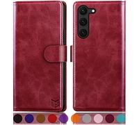 SUANPOT per PU Samsung Galaxy S23 Plus Custodia a portafoglio Rosso