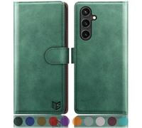 SUANPOT progettazione per Samsung Galaxy A16 5G Sintetica Cover Blocco RFID Portafoglio Slot CarteSupporto Cellulare Magnetica custodia Pelle per Samsung A16 Verde Chiaro