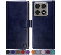 SUANPOT progettazione per Xiaomi Mi 14T Pro Blocco RFID Portafoglio Slot CarteSupporto Cellulare Magnetica custodia Pelle Sintetica Cover per Mi 14T Pro Blu