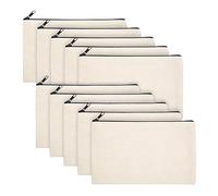 SuanQ 10 pz DIY Craft Bag Canvas Pen Case Borse - Tela Matita Sacchetto di Tela di Cotone Sacchetto Cosmetici Borsa Da Viaggio