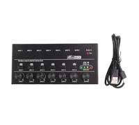 SuanQ Mixer Audio 1 Pezzo 6 Canali Mini Mixer Stereo Mixer Audio Professionale Mixer USB A Basso Rumore da 6,35 Mm per Studio di Registrazione, Nero