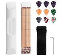SuanQ Pocket Guitar Practice Neck, Guitar Trainer 6 Portable Guitar Chord Practice Tool per Principianti