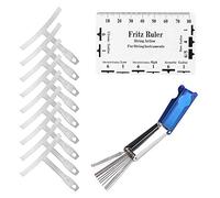 SuanQ Set di 9 calibri per raggio sottocarda, righello per azione delle corde, set di lime per capotasto per chitarra e ponte, accessori per riparazione chitarra