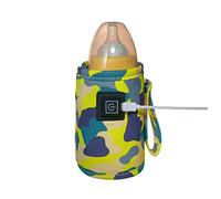 SuanQ Universal USB Milk Water Warmer Passeggino da Viaggio Borsa Termica Scaldabiberon per Allattamento Camouflage-Giallo