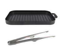 Suanzua Mini Grill Pan Set Ispessito Resistente al Antiaderente Rettangolare Grill Multi-Funzione Outdoor Camping Grill Pan