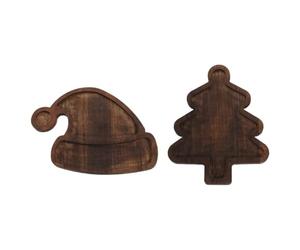 Suanzua Vassoio per Albero di Natale, Piatto da Portata In Legno per Frutta, Torta, Dessert, per Ricevimenti, Colazione, Tavolino da Caffè
