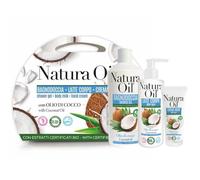 Suarez Natura Oil Kit Olio Di Cocco Confezione Regalo Bagnodoccia 400ml Latte Corpo 200ml Crema Mani 75ml