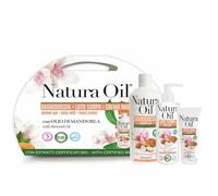 Suarez Natura Oil Kit Olio Di Mandorla Confezione Regalo Bagnodoccia 400ml Latte Corpo 200ml Crema Mani 75ml