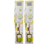 Suarez Sweet Home Collection Cocktail Profumatore Ambiente Bastancini Olio Essenziale Profumato Diffusore Casa 100 ml (Gin Lemon, 2 Unità)