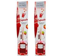Suarez Sweet Home Collection Cocktail Profumatore Ambiente Bastancini Olio Essenziale Profumato Diffusore Casa 100 ml (Caipriroska, 2 Unità)