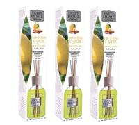 Suarez Sweet Home Collection Profumatore Ambiente Bastancini Con Olio Essenziale Profumato Floreale e Frutatto Diffusore Per La Casa 100 Ml (Legno Di Cedro E Spezie, 3 Unità)