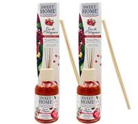Suarez Sweet Home Collection Profumatore Ambiente Bastancini Con Olio Essenziale Profumato Floreale e Frutatto Diffusore Per La Casa 100 Ml (Fiori Di Melograno, 2 Unità)