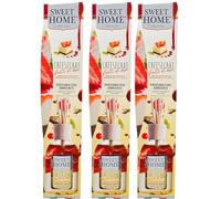 Suarez Sweet Home Collection Profumatore Ambiente Bastancini Olio Essenziale Profumato Diffusore Casa Cioccolato, Cheesecake, Crème Caramel, Cookies, Cotton Candy 100 Ml (Cheesecake, 3 Unità)