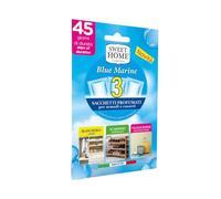 Suarez Sweet Home Collection Sacchetti Profumati per Armadi e Cassetti - Profumo Blu Marine - 3 Sacchetti - Durata 45 Giorni (1, Pz)