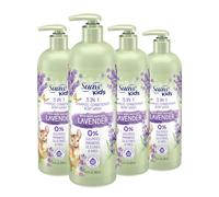 Suave Olio di lavanda naturale per bambini 3 in 1 senza strappi, bagnoschiuma, shampoo e balsami, senza solfati, senza parabeni, senza siliconi, senza coloranti, 477,8 g, confezione da 4