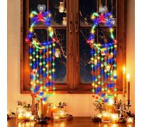 SUAVER Catena di luci a LED a forma di campana, per illuminazione di finestre, atmosfera, decorazione di Halloween, luce notturna con 8 modalità, telecomando per feste, matrimoni (multicolore, spina