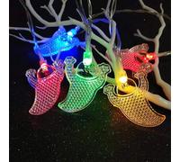 SUAVER Catena luminosa a LED per Halloween, con fantasma, a batteria, decorazione per il giorno del Ringraziamento, Halloween, giardino, matrimonio, compleanno, festa (multicolore, 6 m, 40 LED)