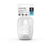 Suavinex 307042, Confezione di 2 Tettarelle Simmetriche in Silicone SX Pro, Flusso Lento per Neonati, con Sistema Anti-Colica
