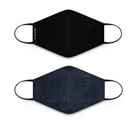 Suavinex 401323 mascherine igieniche per bambini riutilizzabili certificate e approvate 6-10 anni. 3 strati. 25 cicli di lavaggio. Prodotto in Spagna, 2 unità, Denim e Nera - 29 g