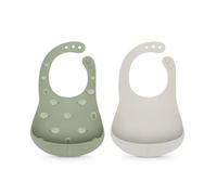 Suavinex Colour Essence Soft & Flexible Bib bavaglino 4 m+ Jungle Green 2 pz