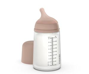 Suavinex Biberon Anti-Coliche Zero Zero, 270 ml, Flusso Medio (M) | Tettarella in Silicone, +3 Mesi, Per Allattamento Misto, Latte Materno e Formula
