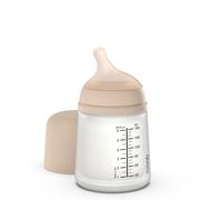 Suavinex, Biberon Anti-Coliche Zero Zero, con Tettarella a Flusso Adattabile (A), Silicone, per Bambini +0 Mesi e Neonati, Allattamento Latte Materno e Formula, 180 ml, Light