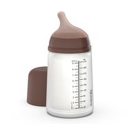 Suavinex, Biberon Anti-Coliche Zero Zero, con Tettarella in Silicone a Flusso Medio (M), +3 Mesi, Per Allattamento misto Latte Materno e Formula, 270 ml, Deep