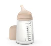 SUAVINEX ZERO ZERO Medium 3M+ - Biberon anticolica con flusso medio 270 ml - Light nude