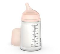 Suavinex, Biberon Anti-Coliche Zero Zero, con Tettarella in Silicone a Flusso Medio (M), per Bambini dai 3 Mesi in su, Compatibile con l'Allattamento al Seno, 270 ml