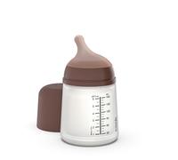Suavinex, Biberon Anti-Coliche Zero Zero, con Tettarella in Silicone a Flusso Lento (S), +0 Mesi e Neonati, Compatibile con Allattamento Materno e Formula, 180 ml, Deep