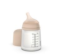 Suavinex, Biberon Anti-Coliche Zero Zero, con Tettarella in Silicone a Flusso Lento (S), +0 Mesi e Neonati, Compatibile con Allattamento Materno e Formula, 180 ml, Light