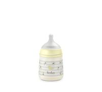 Suavinex, Biberon Anticolica da 150 ml con Tettarella Fisiologica SX Pro in Silicone, a Flusso Lento (S) per Latte Materno e Artificiale o Acqua, Neonati +0 Mesi e Neonati, Birdies Beige