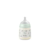 Suavinex, Biberon Anticolica da 150 ml con Tettarella Fisiologica SX Pro in Silicone, a Flusso Lento (S) per Latte Materno e Artificiale o Acqua, Neonati +0 Mesi e Neonati, Birdies Verde