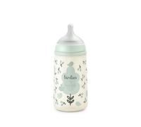Suavinex, Biberon Anticoliche da 270 ml con Tettarella Fisiologica SX Pro in Silicone, Flusso Medio (M), per Liquidi a Media Densità, Latte, Succhi o Acqua. Neonati +3 Mesi. Birdies, Verde
