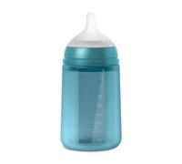 Suavinex - Biberon silicone 240 ml SX Pro - Tettarella fisiologica, valvola anticolica - Blu oceano