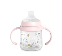 Suavinex Biberon My Family First - anticoliche, con manici, beccuccio in silicone, 150 ml, Rosa