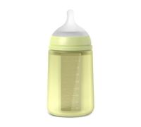 Suavinex, Biberon in Silicone da 240 ml, con Tettarella Fisiologica in Silicone SX Pro, con Valvola Anticolica, Biberon a Flusso Medio (M). Per bambini +3 mesi. Colour Essence Lime
