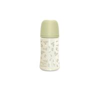 Suavinex Biberon SX Pro 270 ml – Tettarella silicone, valvola anticolica, flusso M, Poetry verde