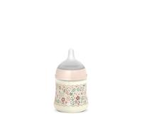 Suavinex, biberon da 150 ml con tettarella SX Pro in silicone, con valvola anticoliche, a flusso lento (S) per latte materno, latte artificiale o acqua, neonati +0 mesi, neonati, Wonder Fiori Rosa