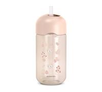 Suavinex, Bicchiere Evolutivo per Neonati+18 Mesi, Bicchiere con Cannuccia in Silicone Morbido e Flessibile, con Sistema Anti-fuoriuscita e Anti-gocciolamento, con Coperchio, 340 ml, Wild&Free Rosa