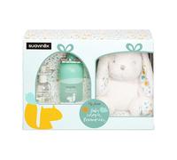 Suavinex, Cesto regalo per neonati. Include Baby Cologne Memories 100 ml + Formato Viaggio 50 + Peluche per Bébé. Colonia Infantile Bassa in Alcol, Non Macchia i Vestiti, Neonato