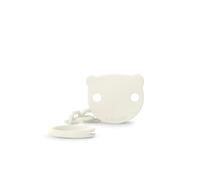 Suavinex, Chupetero, Cadena Chupete Bebé, Sujeta - Clip con Pinza, Placa con Forma de Osito. Para Bebés +0 Meses, Apto Recién Nacido, Wild&Free Beige