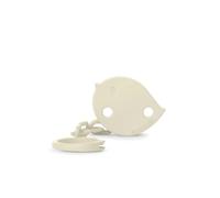 Suavinex, Chupetero, Cadena Chupete Bebé, Sujeta - Clip con Pinza, Placa con Forma de Pajarito. Para Bebés +0 Meses, Apto Recién Nacido, Birdies Beige