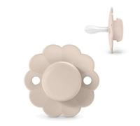 Suavinex, Ciuccio Bimbi 0/6 Mesi, Ciuccio Rotondo con Tettarella in Silicone SX Pro, tettarella Simmetrica, Piatta e Flessibile, Rispetta lo Sviluppo del palato, Adatto ai Neonati, Wonder, Cipria