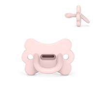 Suavinex, ciuccio interamente in silicone, neonati, -2/2 mesi, rosa | Taglia speciale Mini, tettarella fisiologica SX Pro, simmetrica, piatta e flessibile, rispetta lo sviluppo orale, Butterfly