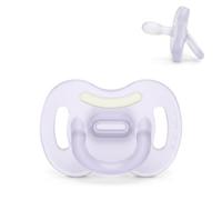 Suavinex, ciuccio interamente in silicone, neonato 0/6 mesi e neonato, lilla