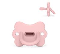 Suavinex, ciuccio interamente in silicone, neonato 0/6 mesi e neonato, rosa soft
